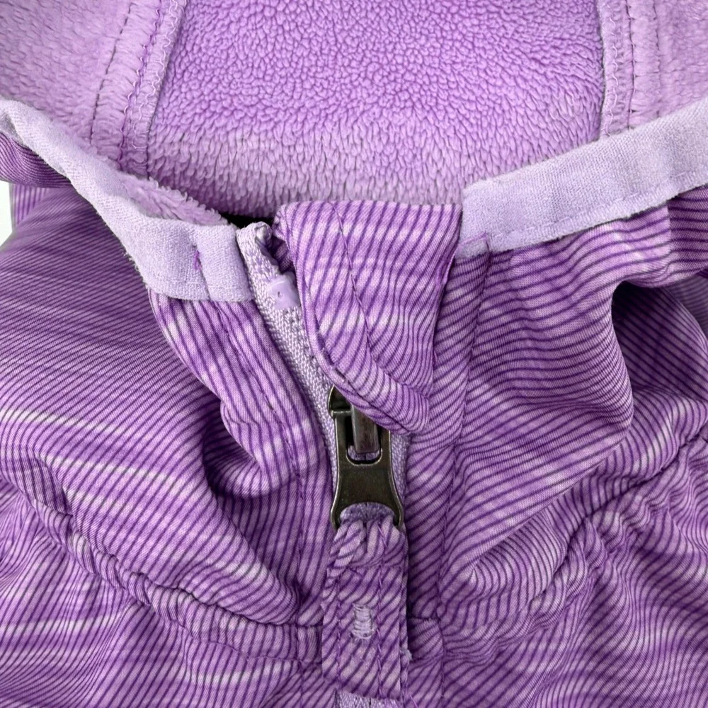 Free Country Girls Purple Striped Hooded‎ Softshell Active Jacket Size 14/16